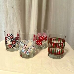 Games glasses 8 oz glasses set of 4